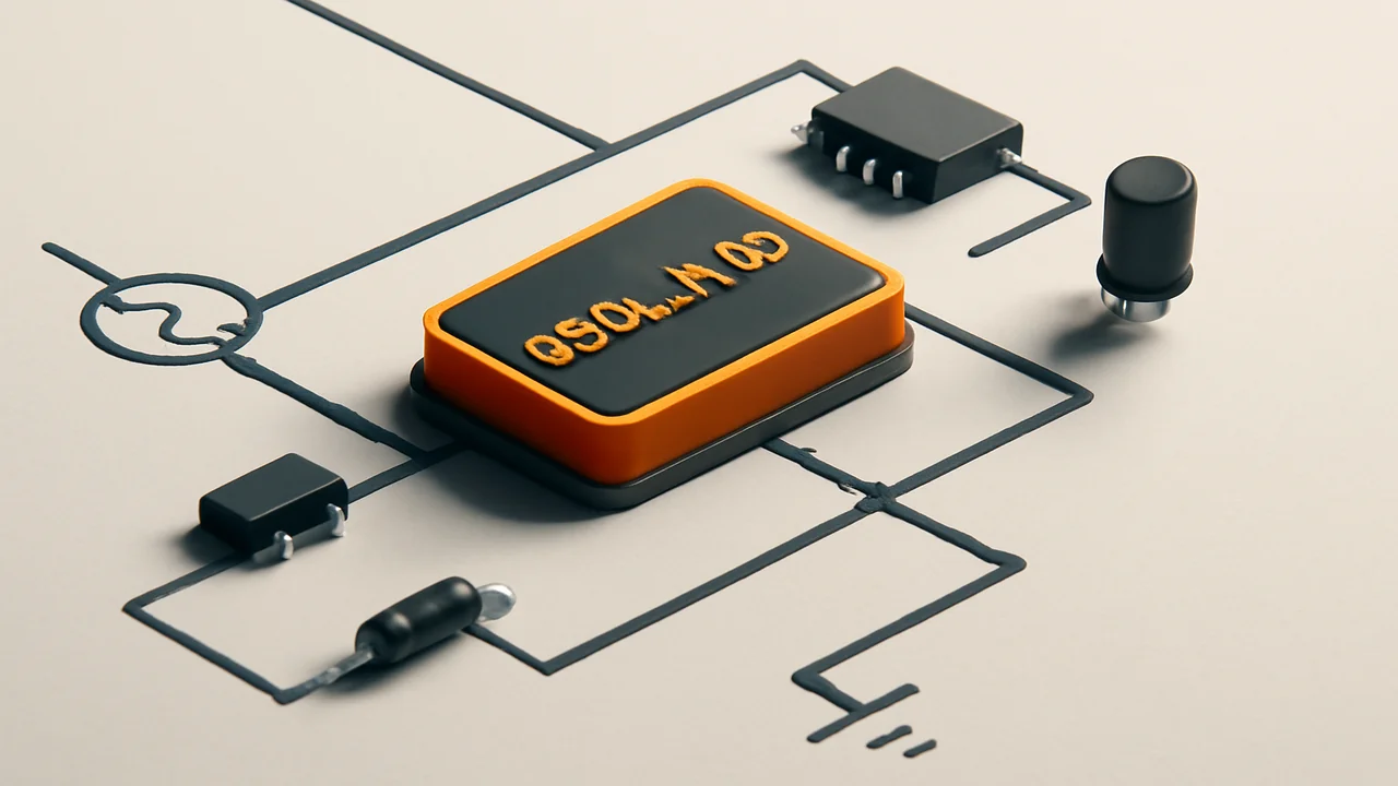 Editorial illustration of a hardware entropy source schematic