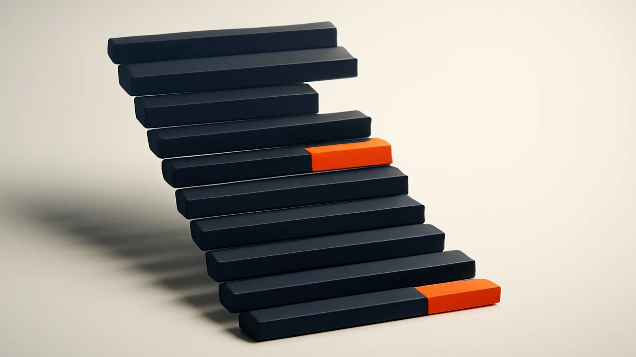 Editorial illustration of a payment latency waterfall diagram