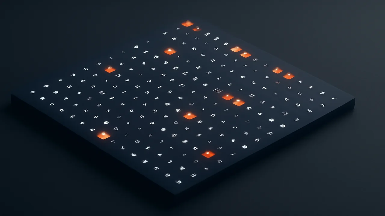 Editorial illustration of a paytable configuration table in graphite and orange