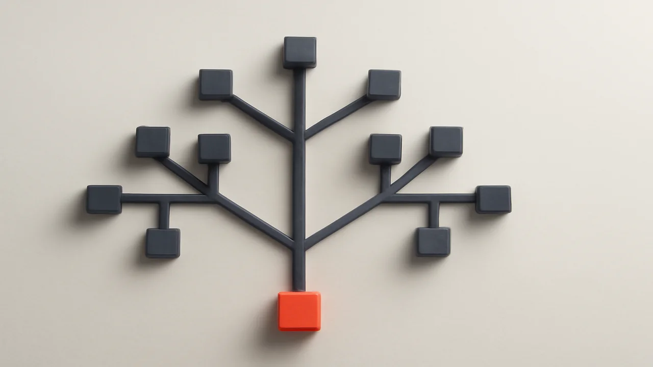 Editorial illustration of a paytable branching tree