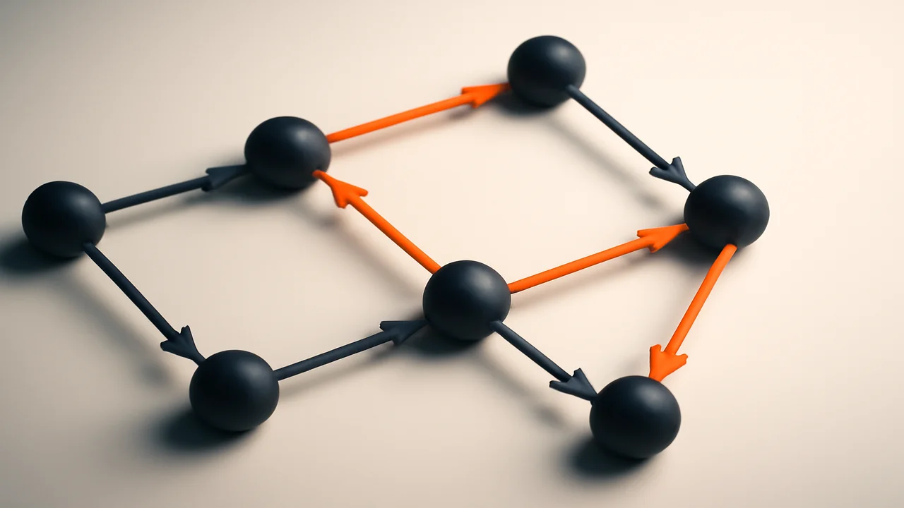 Editorial illustration of a PRNG state transition diagram