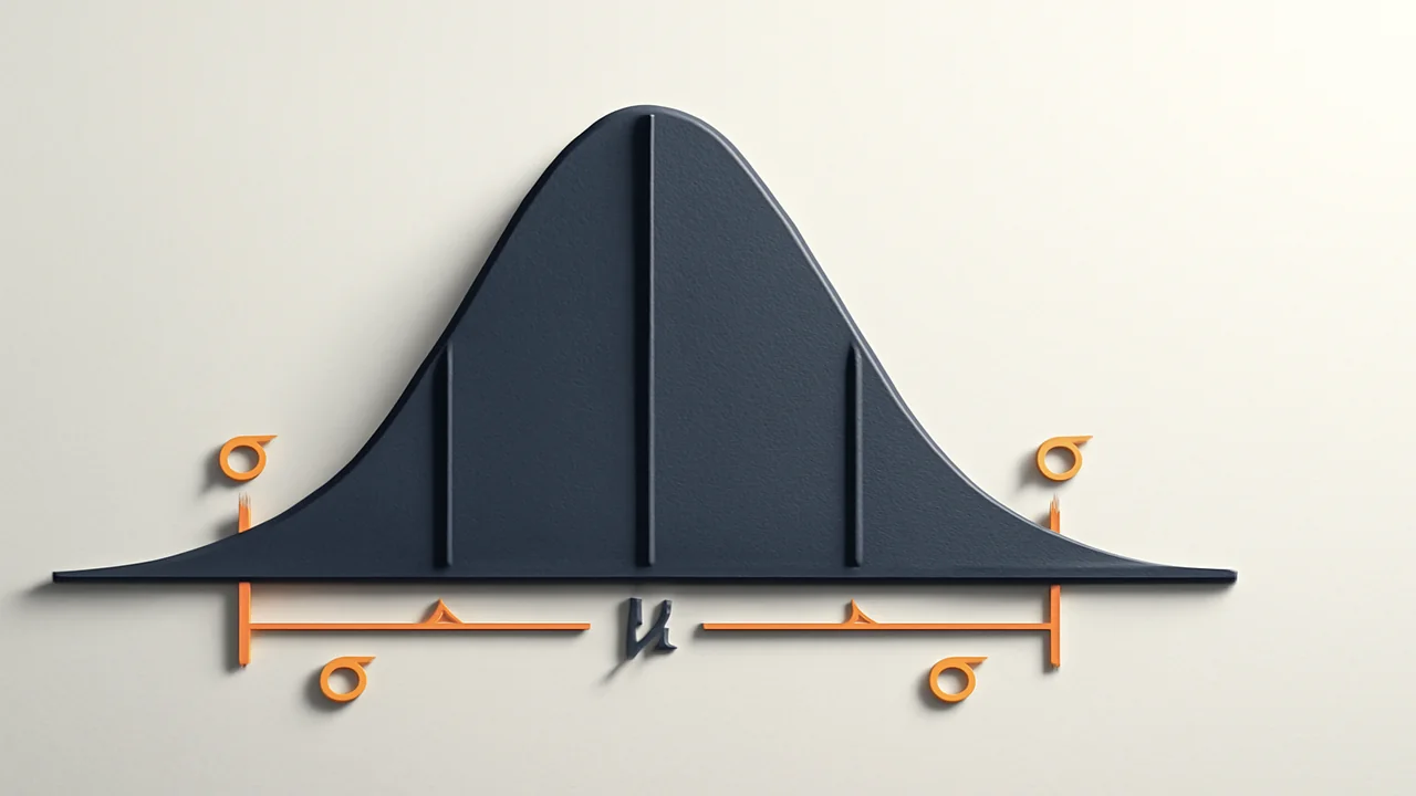 Editorial illustration of a sigma distribution measurement